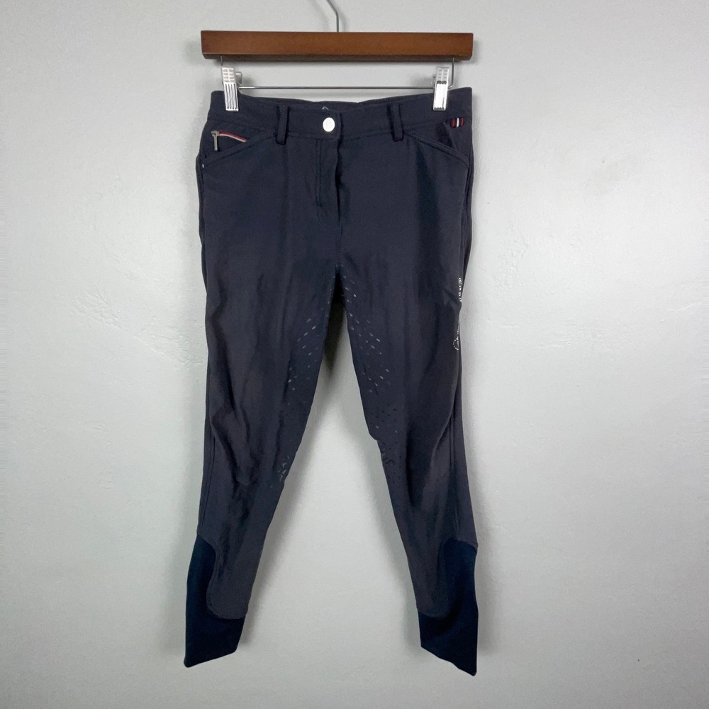 Cavallo Breeches Women 26 Gray Purple Calima Grip Equestrian Riding Pants Horse